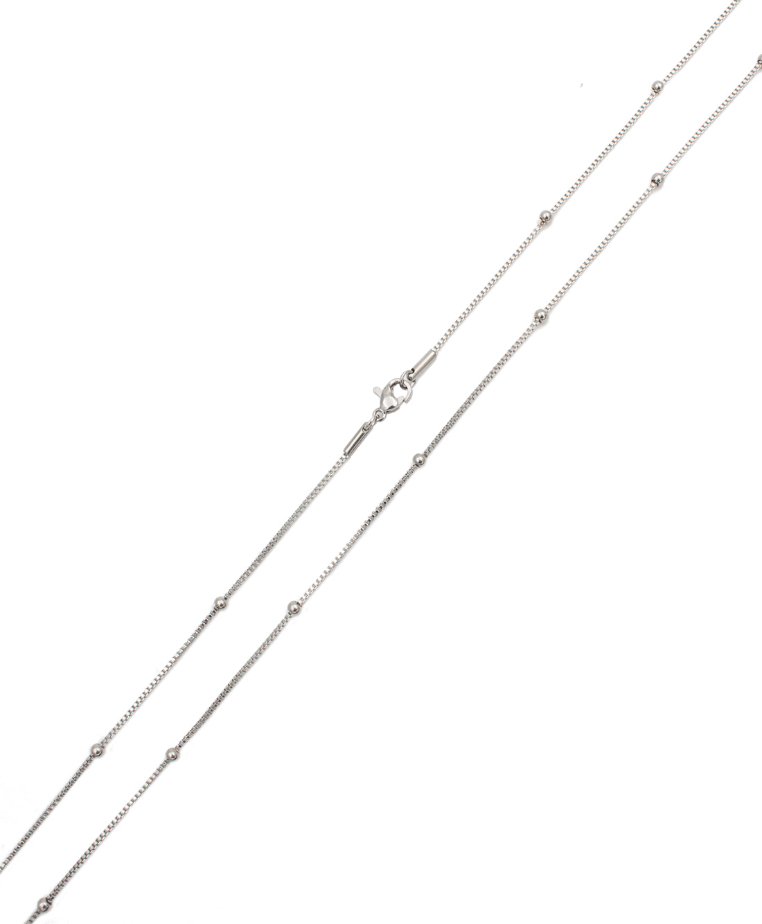 Long necklace / Necklace - Silver - Pregnancy bola 110cm
