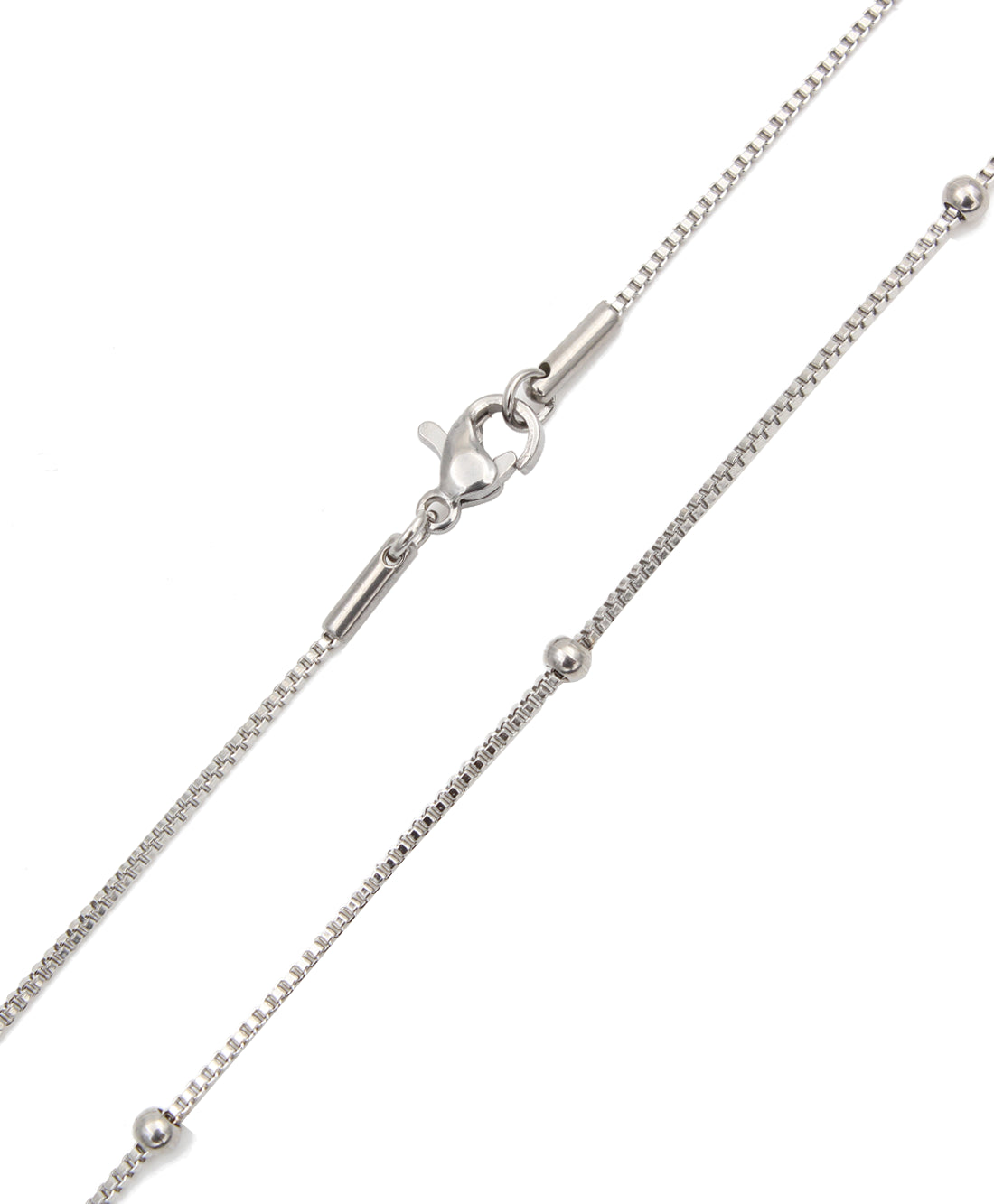 Long necklace / Necklace - Silver - Pregnancy bola 110cm