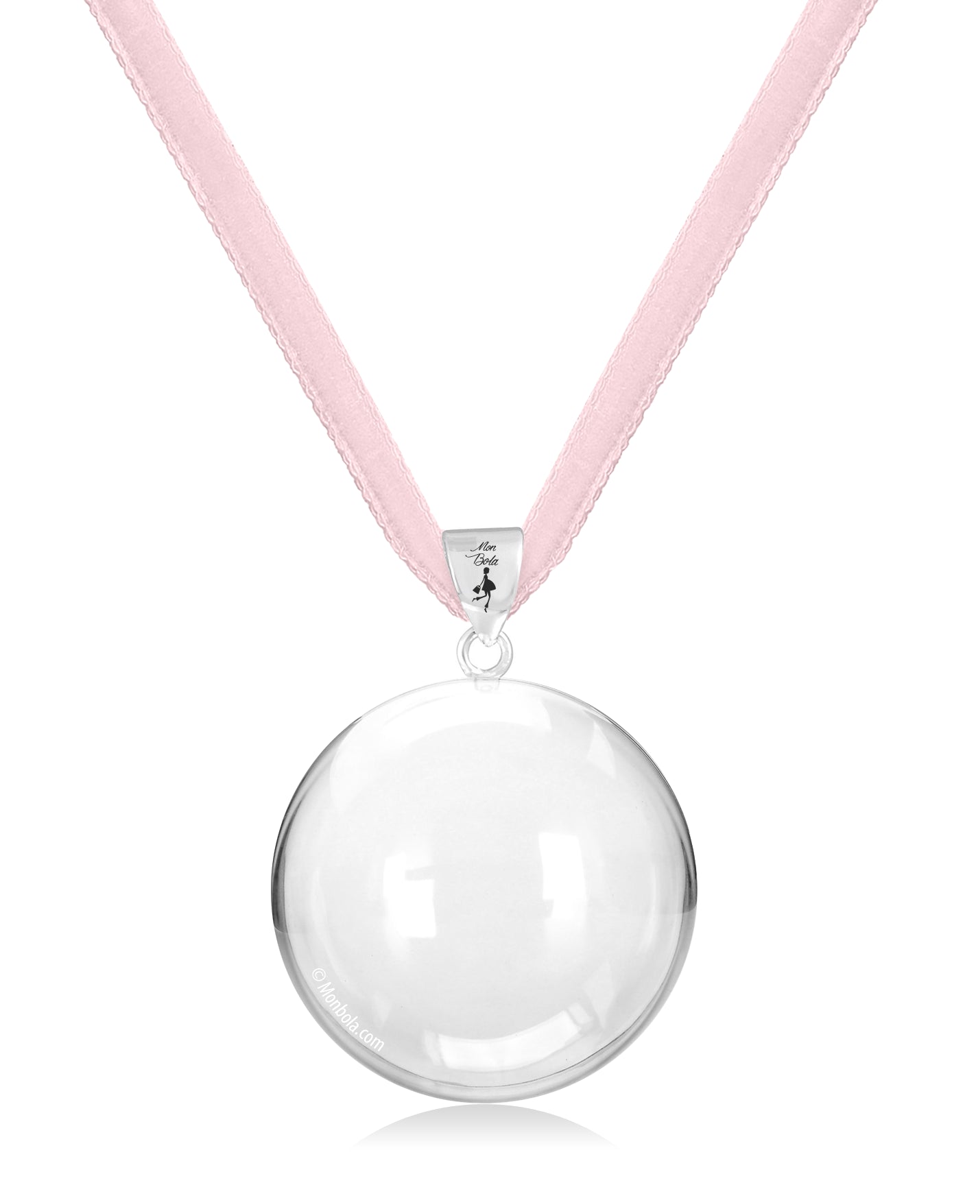Maternity bola (Silver) - Velvet cord - Light Pink