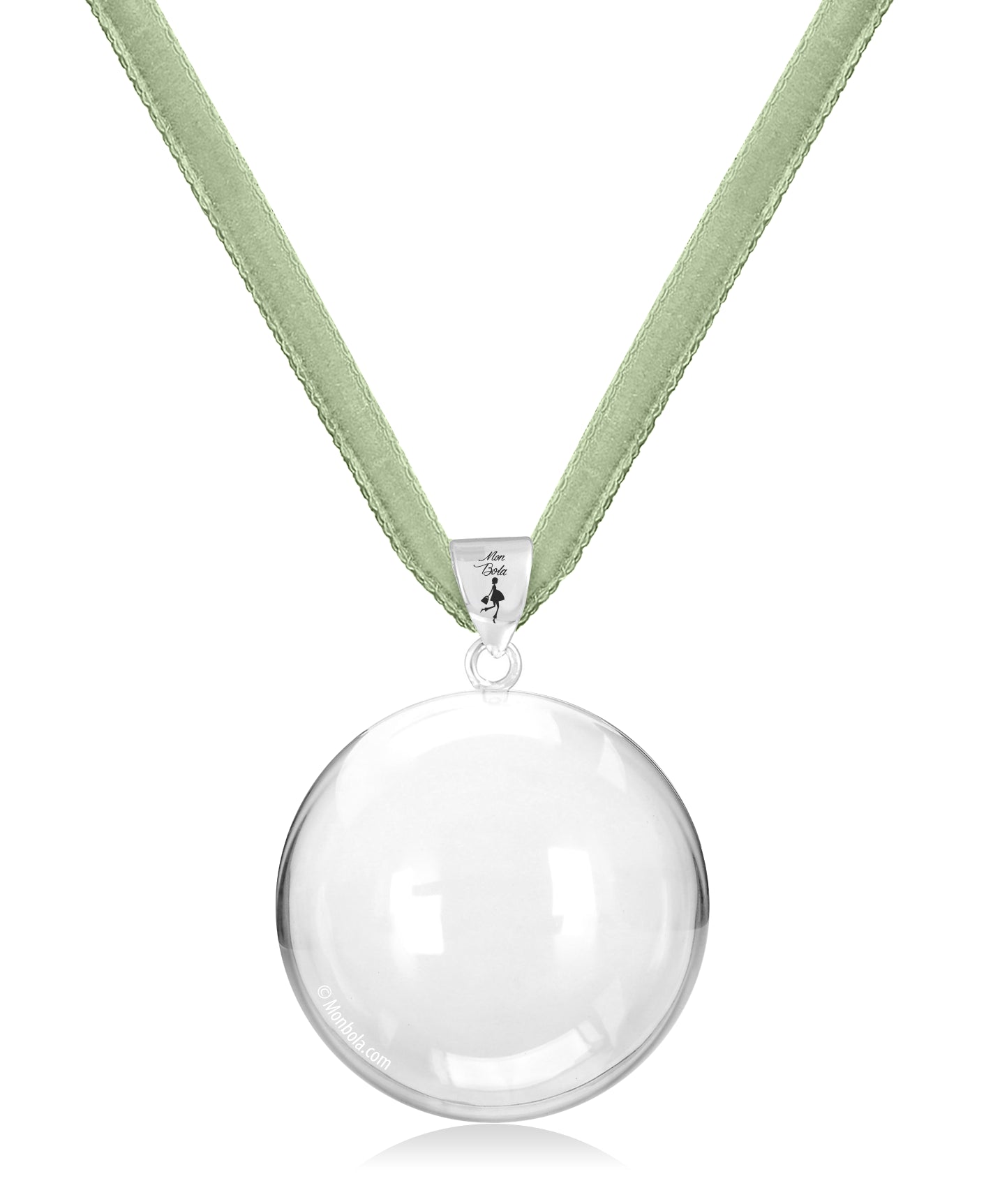 Maternity bola (Silver) - Velvet cord - Water green