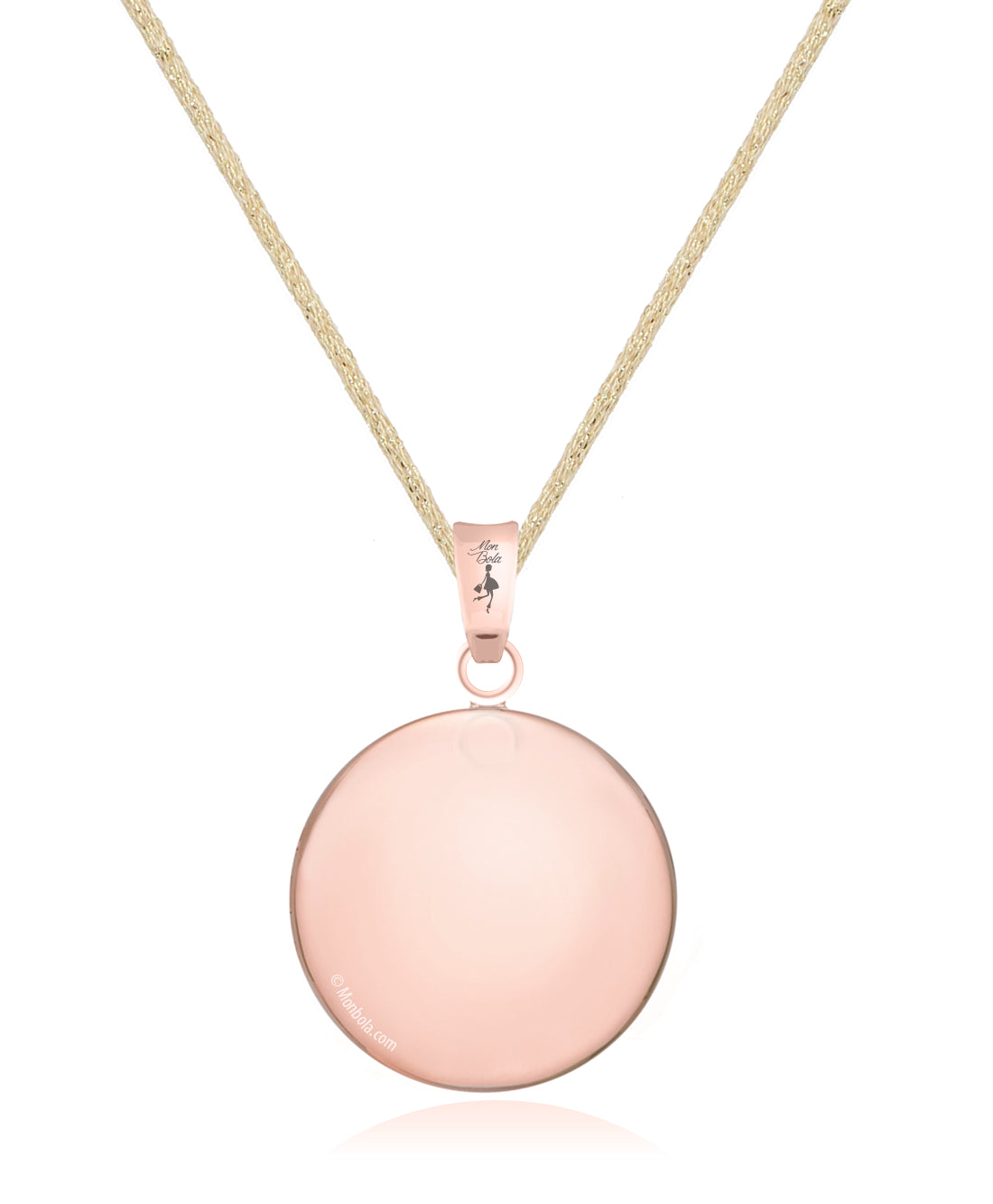 Pregnancy bola (24ct Rose Gold) - Gold cord