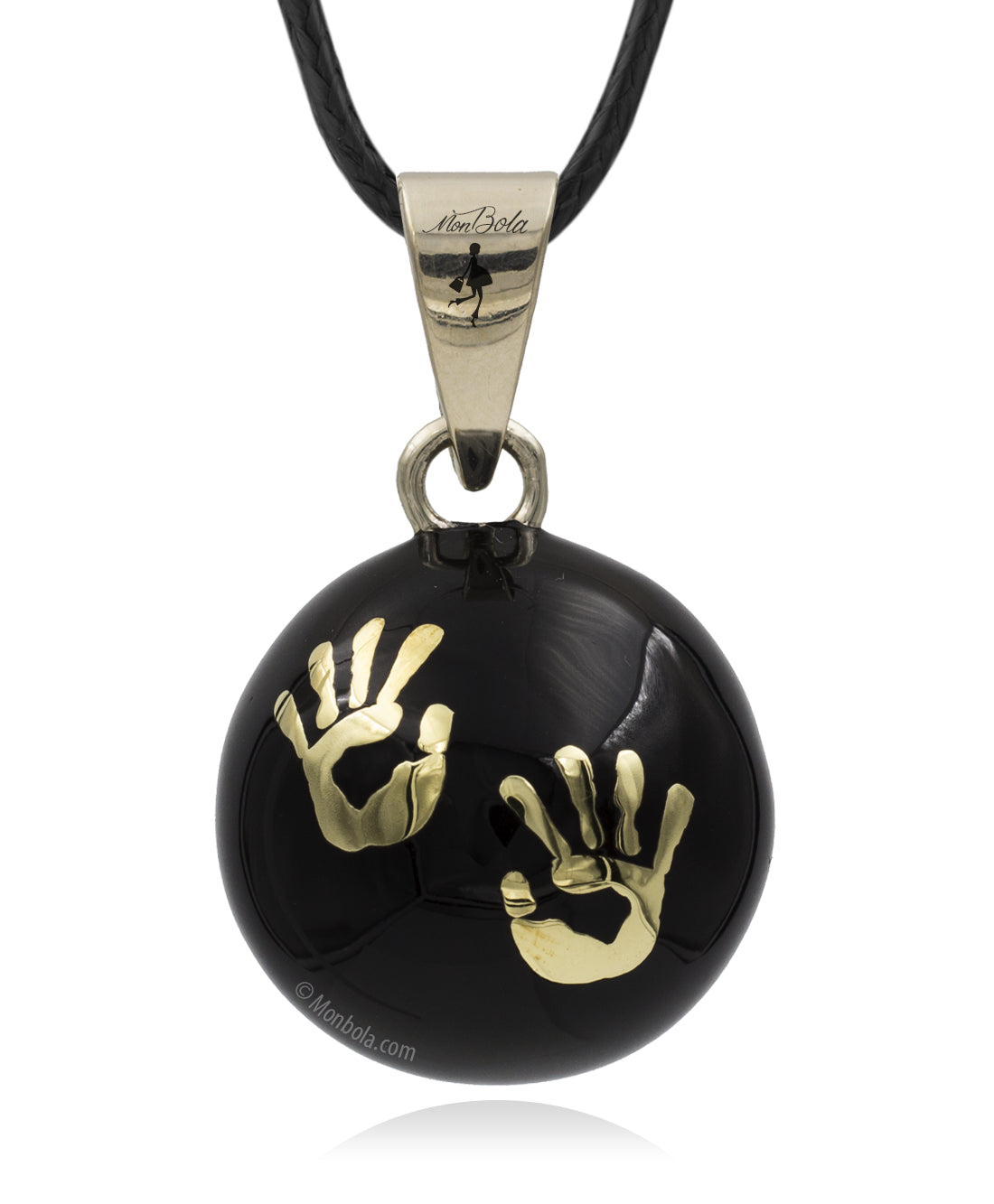 Maternity bola Black with golden hands